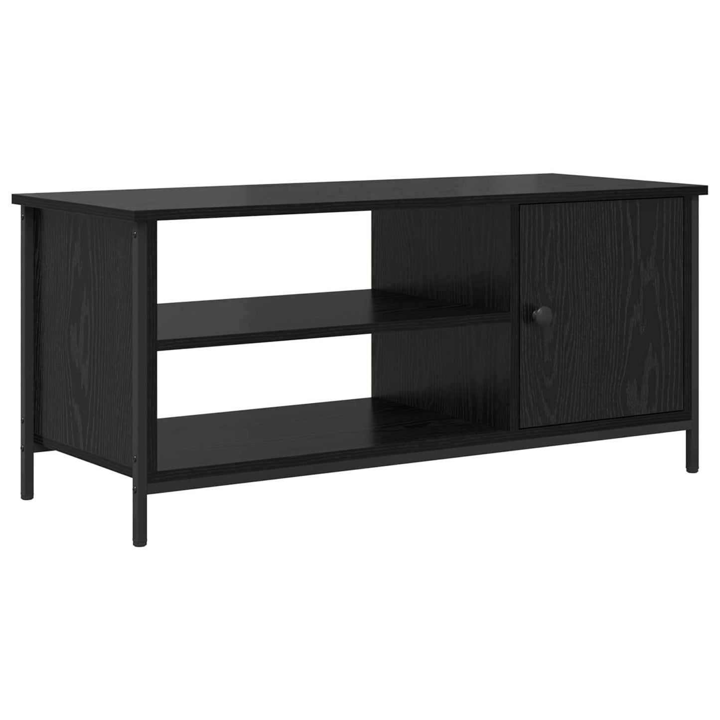 TV-Schränk 100 x 40 x 45 cm Schwarz Eichen-Optik Holzwerkstoff