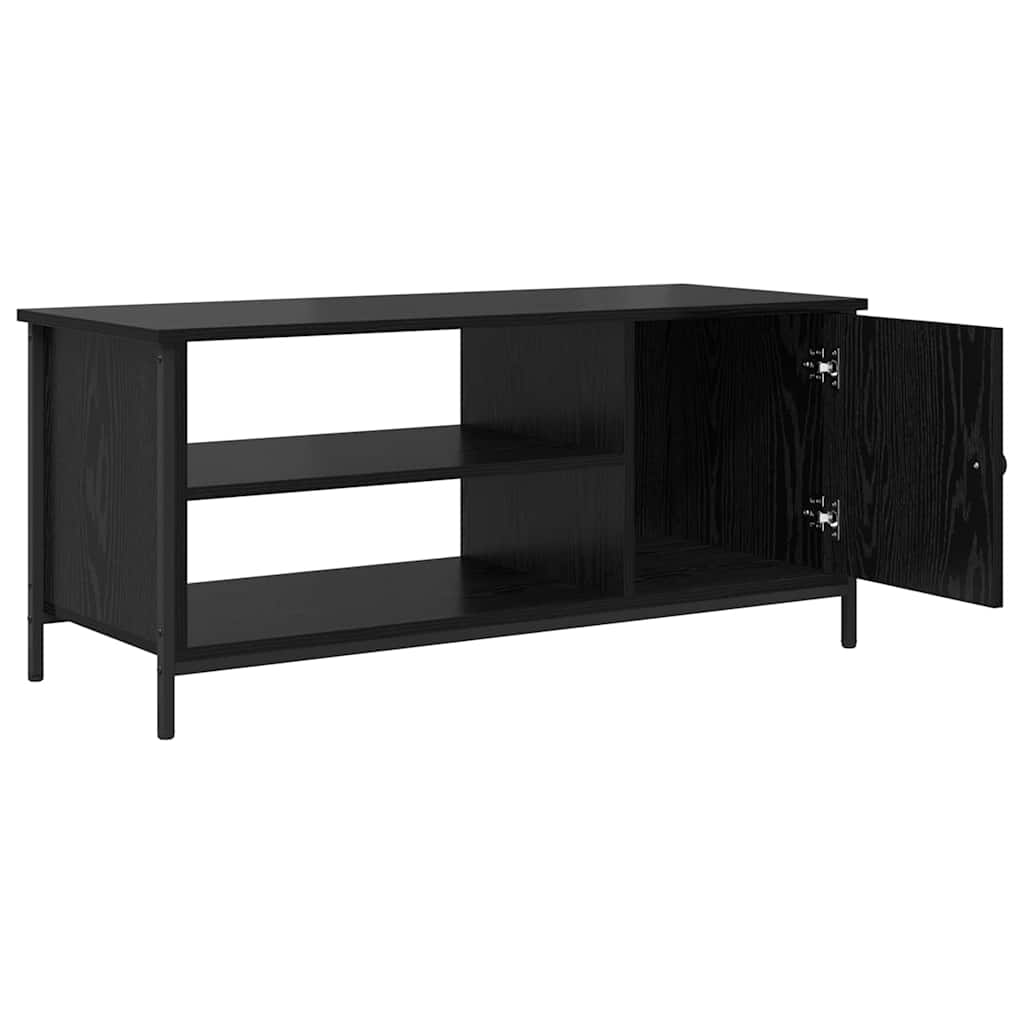 TV-Schränk Schwarz Eichen-Optik 100 x 40 x 45 cm Holzwerkstoff
