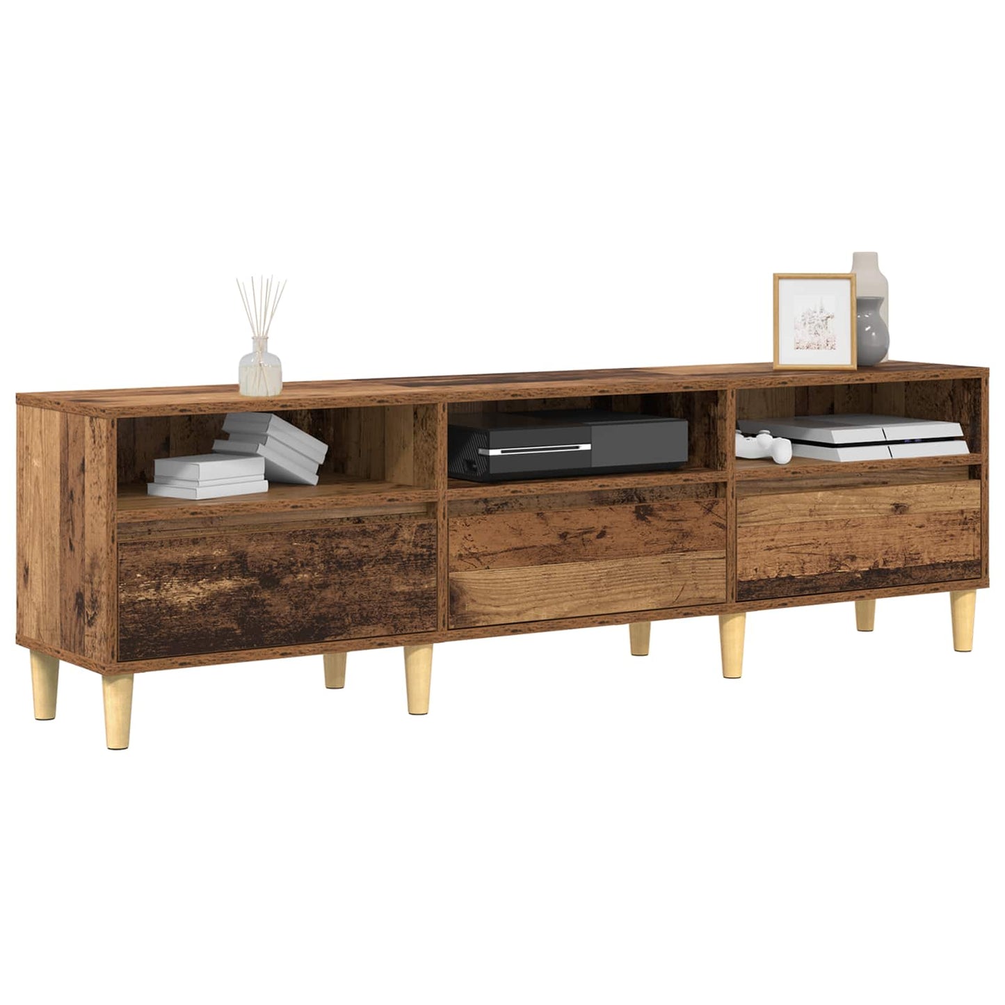 TV-Schränk 150 x 30 x 45 cm Altholz Holzwerkstoff