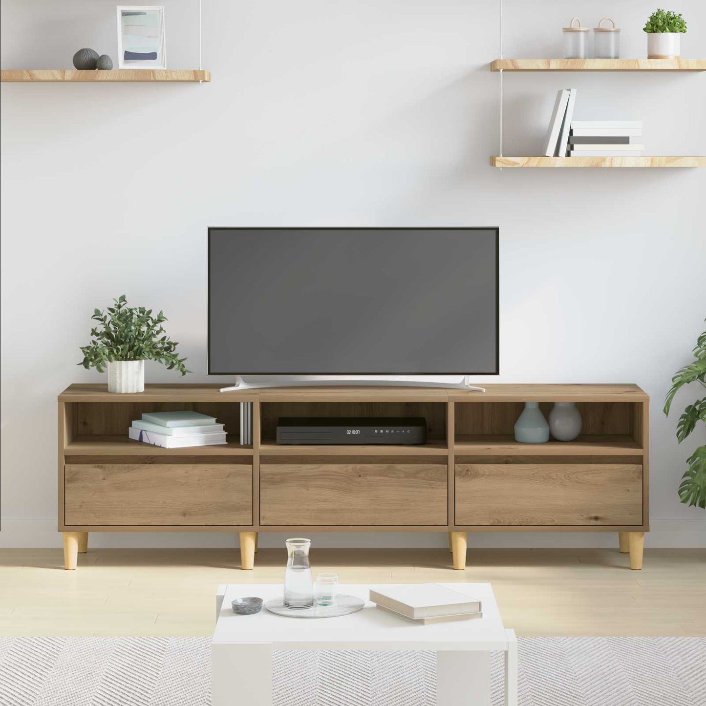 TV-Schränk 150 x 30 x 45 cm Artisan-Eiche Holzwerkstoff