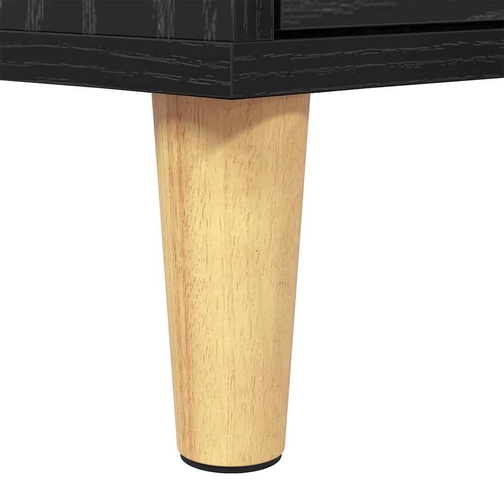 TV-Schränk Schwarz Eichen-Optik 150 x 30 x 45 cm Holzwerkstoff