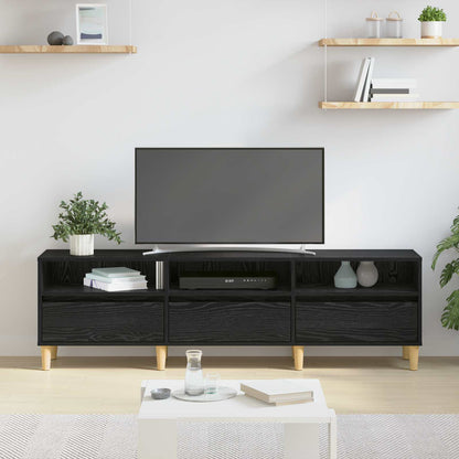 TV-Schränk 150 x 30 x 45 cm Schwarz Eichen-Optik Holzwerkstoff