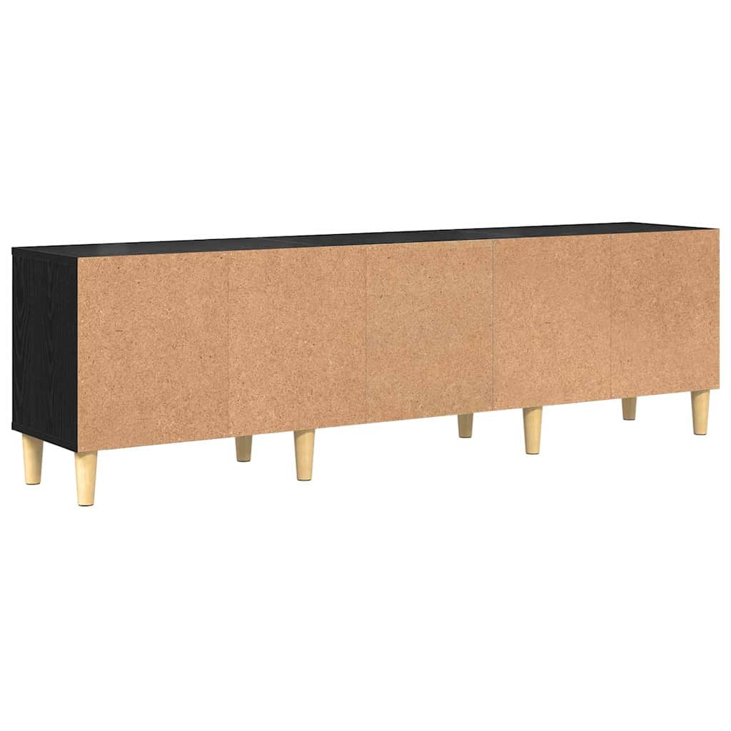 TV-Schränk Schwarz Eichen-Optik 150 x 30 x 45 cm Holzwerkstoff