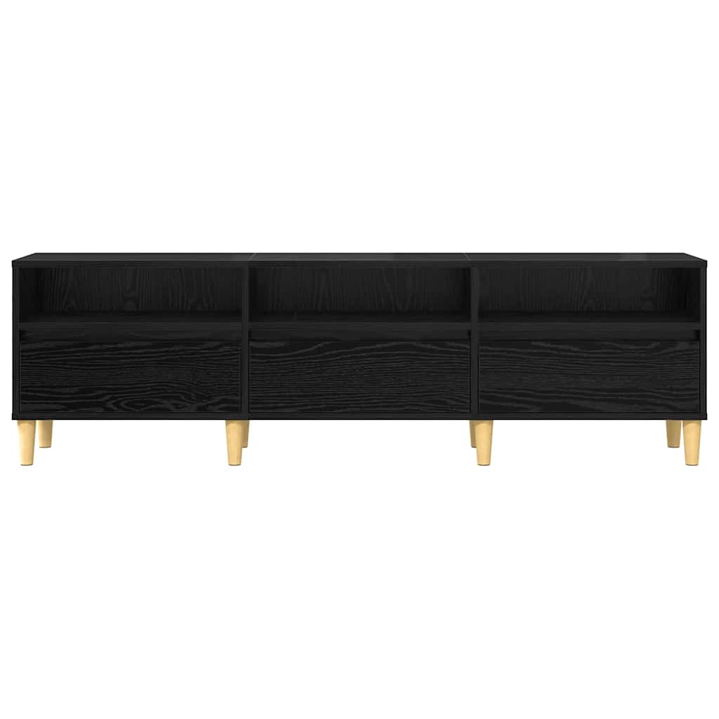 TV-Schränk Schwarz Eichen-Optik 150 x 30 x 45 cm Holzwerkstoff