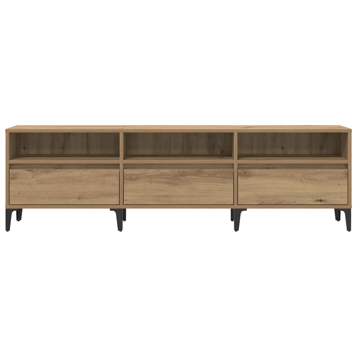 TV-Schränk 150 x 30 x 45 cm Artisan-Eiche Verbundholz und Eisen
