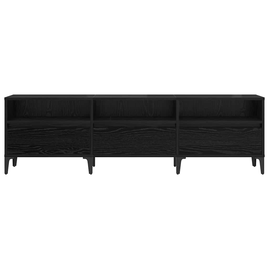 TV-Schränk Schwarz Eichen-Optik 150 x 30 x 44.5 cm
