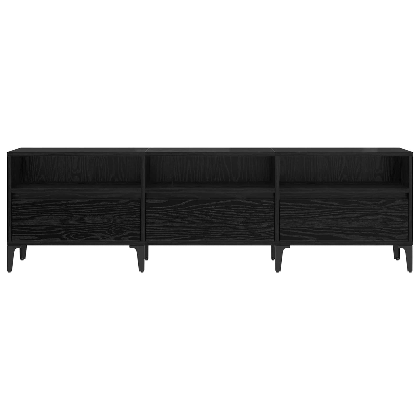 TV-Schränk mit Schubladen Schwarz Eichen-Optik 150 x 30 x 45 cm