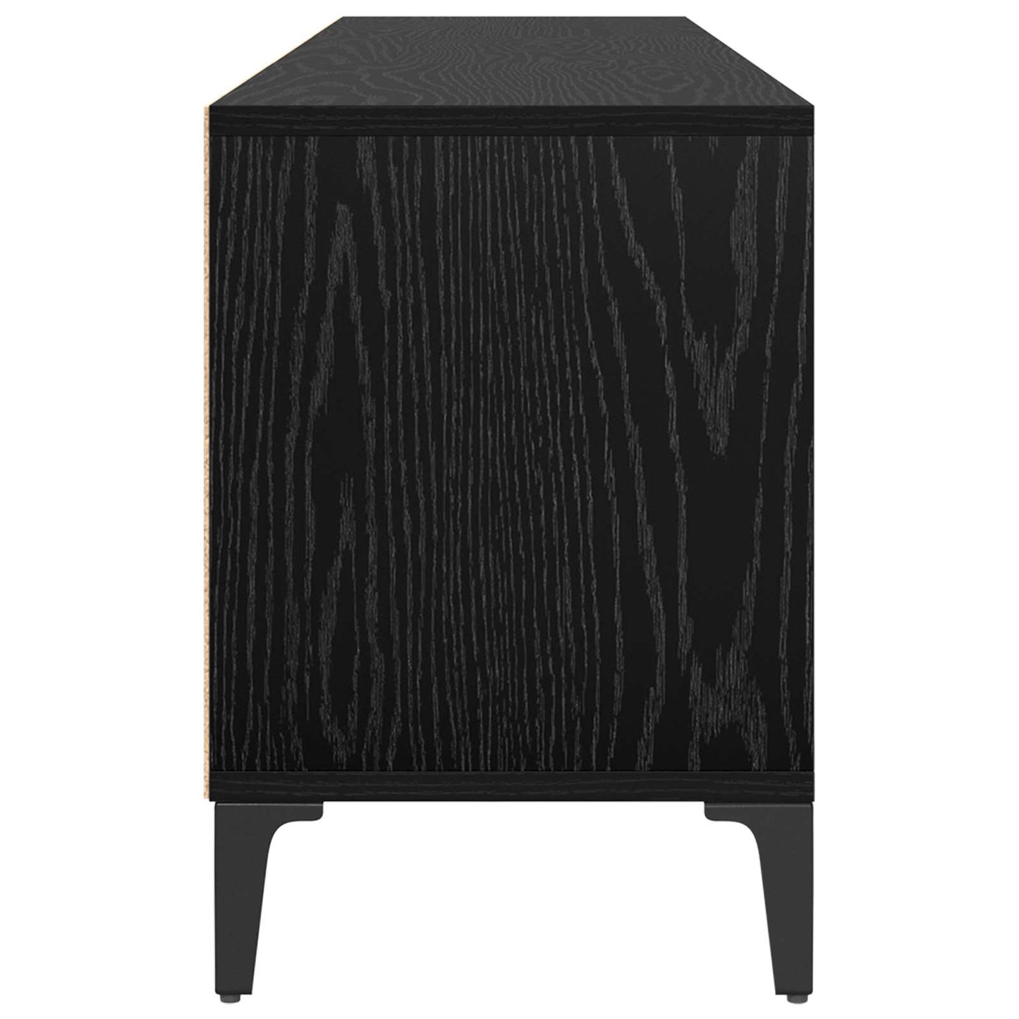 TV-Schränk mit Schubladen Schwarz Eichen-Optik 150 x 30 x 45 cm