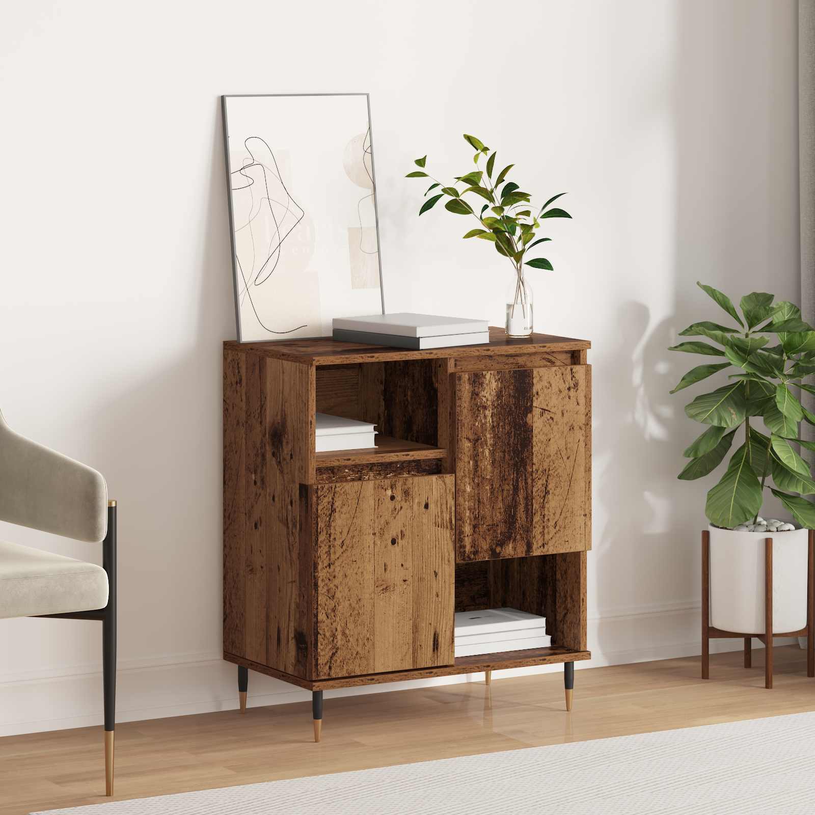 Sideboard Altholz 60 x 35 x 70 cm