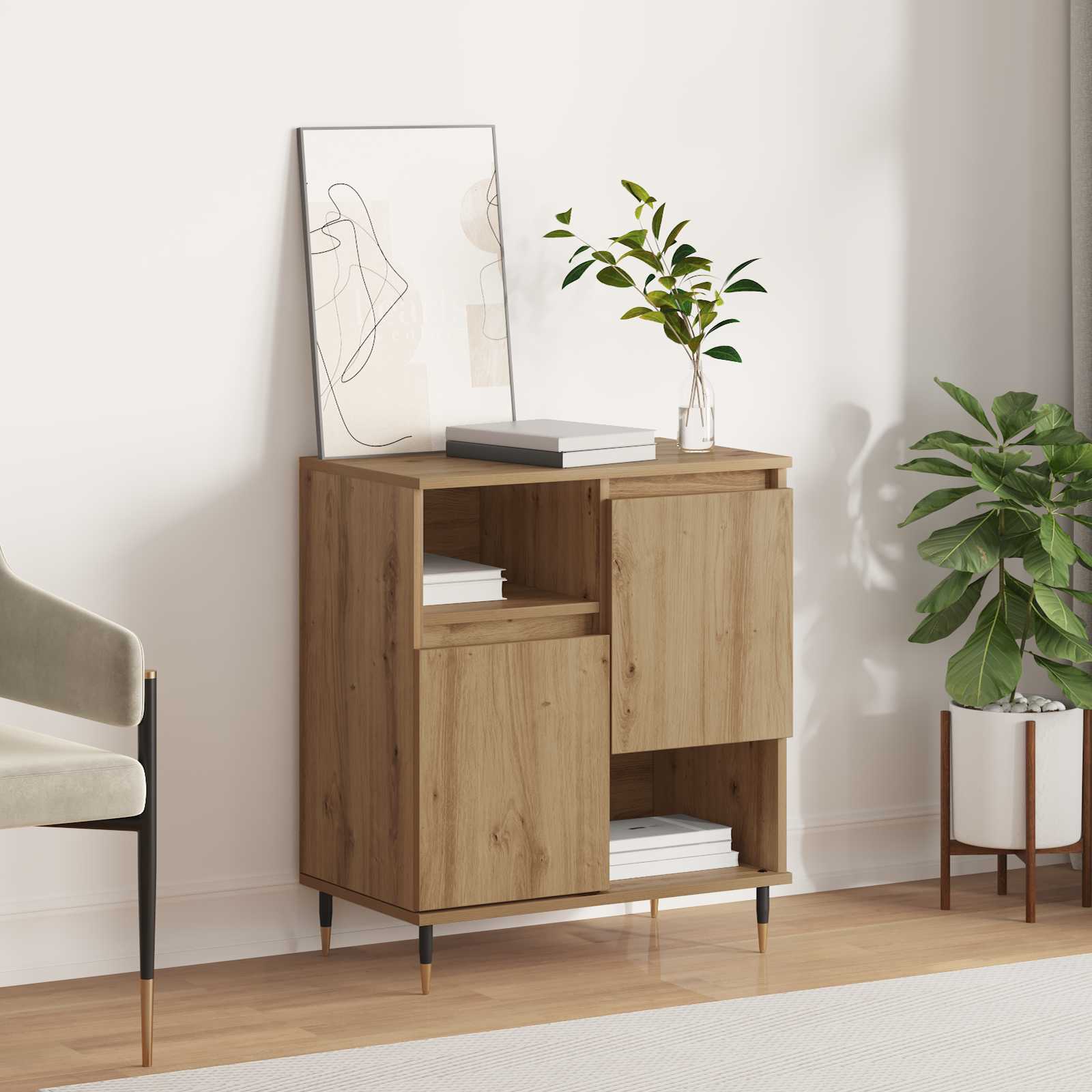 Sideboard Artisan-Eiche 60 x 35 x 70 cm