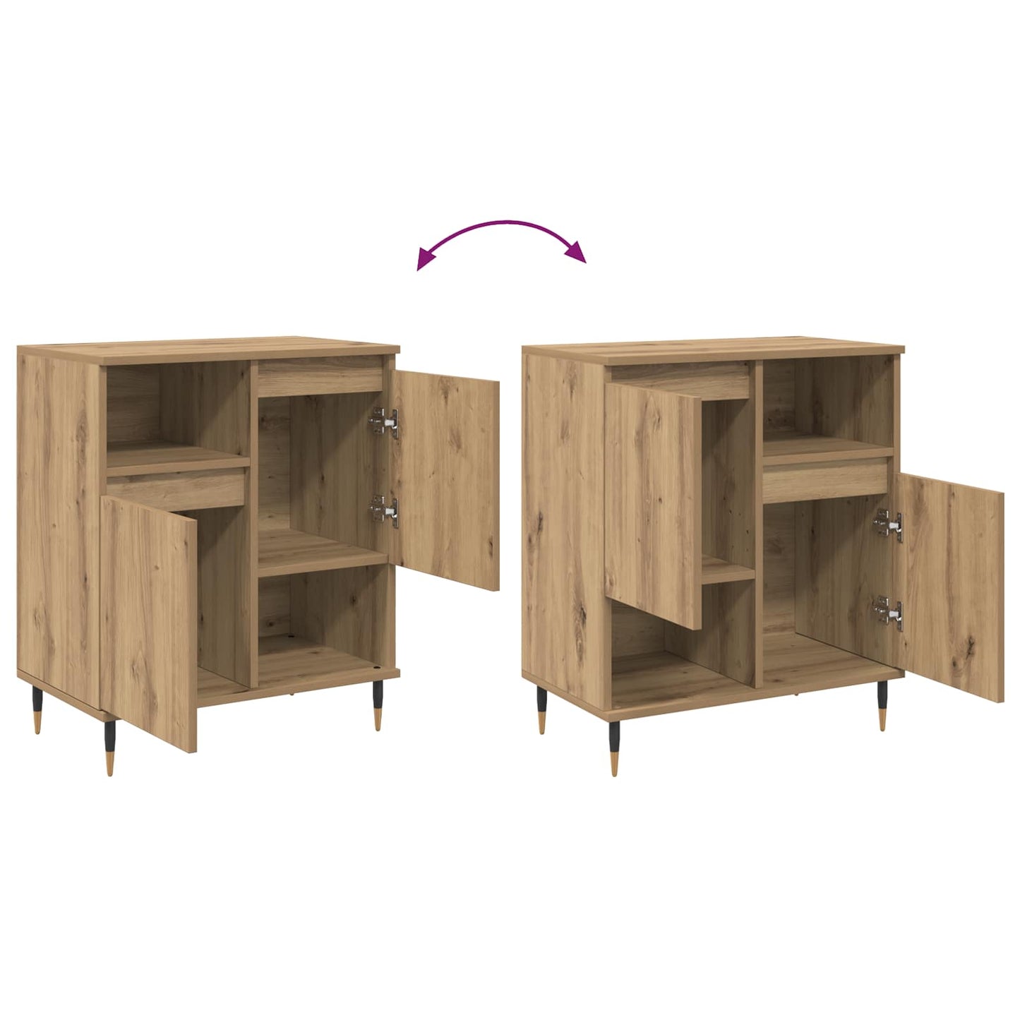 Sideboard Artisan-Eiche 60 x 35 x 70 cm