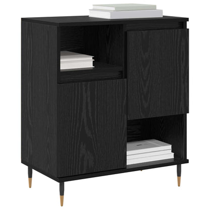 Sideboard Schwarz Eichen-Optik 60 x 35 x 70 cm
