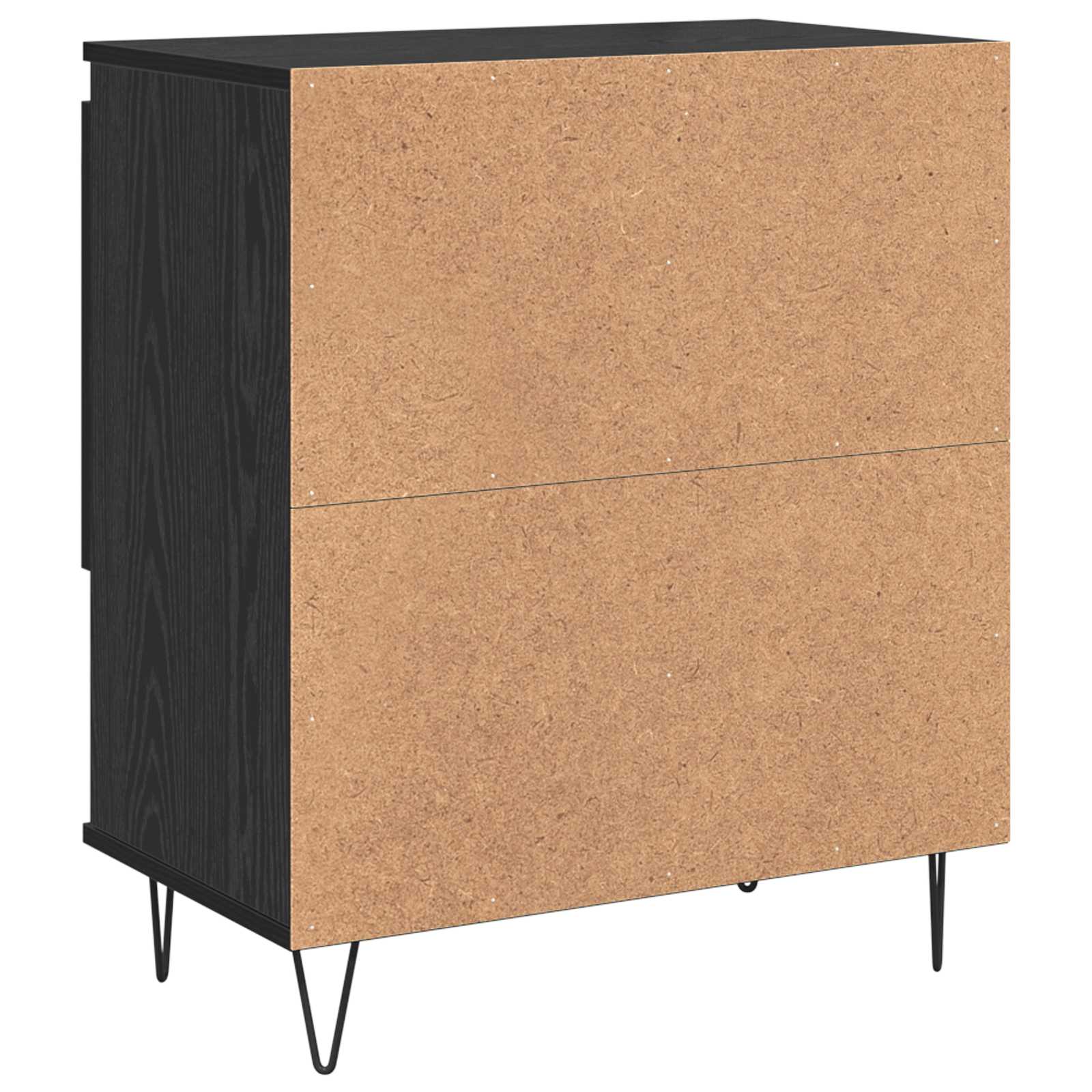 Sideboard Schwarz Eichen-Optik 60 x 35 x 70 cm