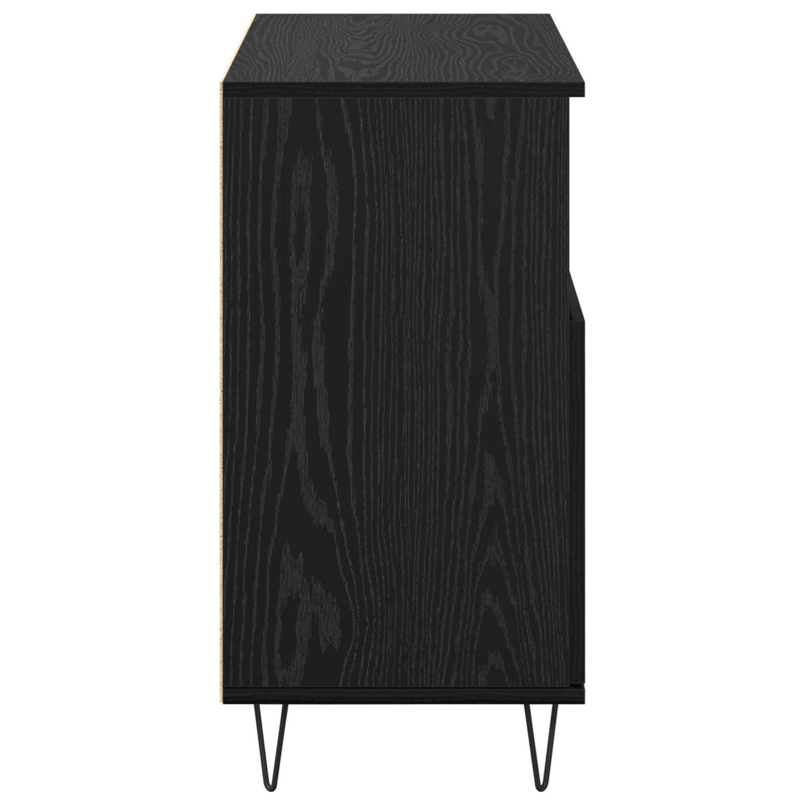 Sideboard Schwarz Eichen-Optik 60 x 35 x 70 cm
