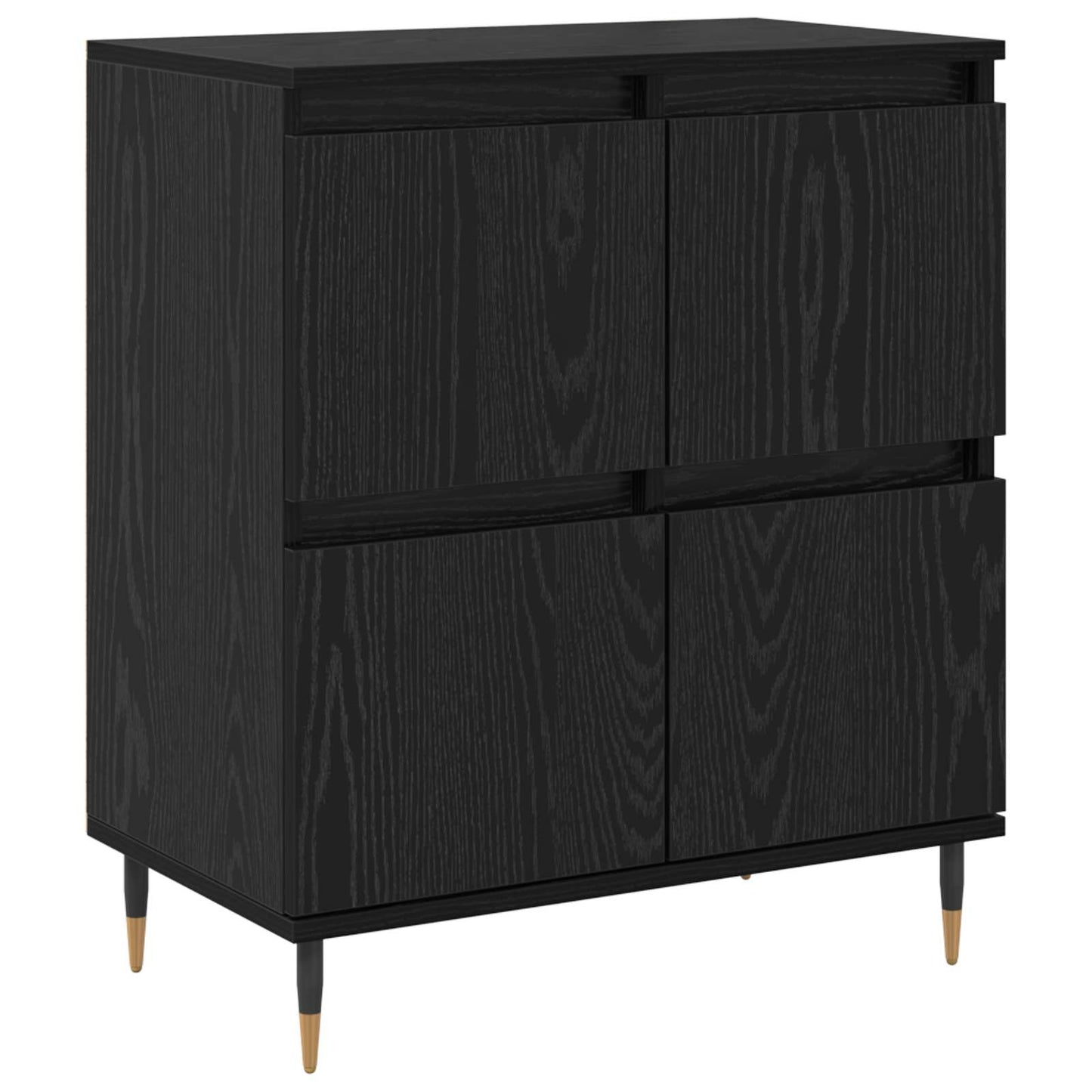 Sideboard Schwarz Eichen-Optik 60 x 35 x 70 cm