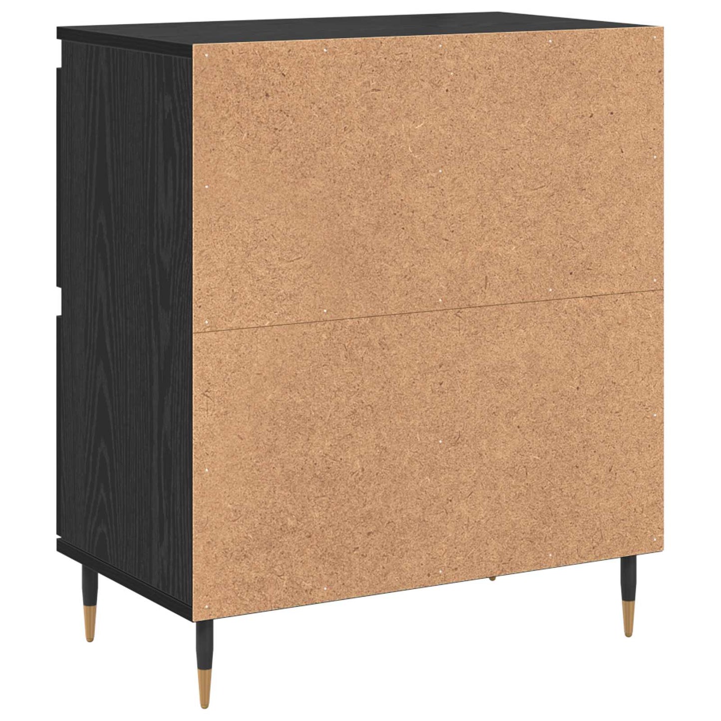 Sideboard Schwarz Eichen-Optik 60 x 35 x 70 cm