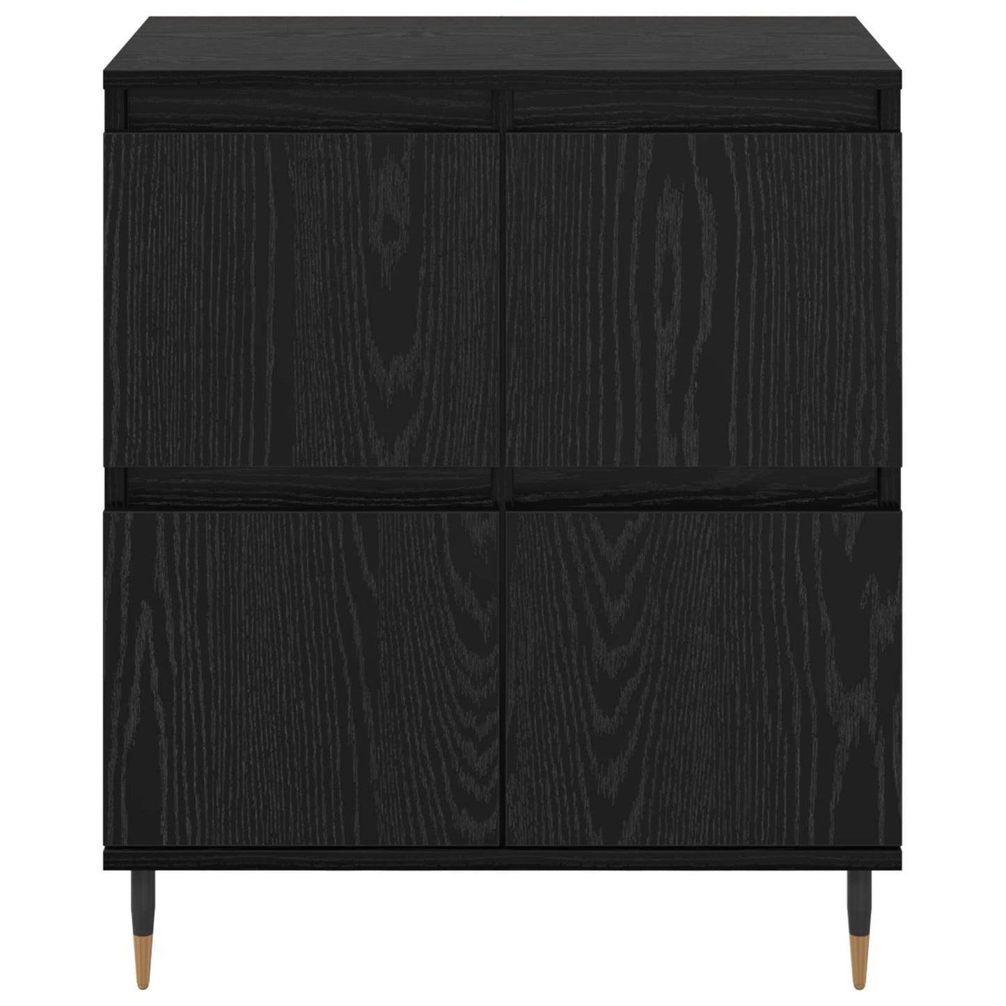 Sideboard Schwarz Eichen-Optik 60 x 35 x 70 cm