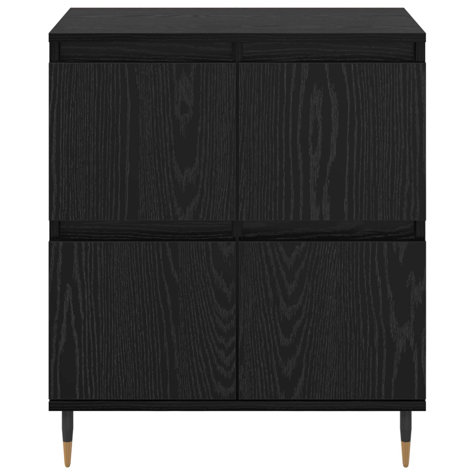 Sideboard Schwarz Eichen-Optik 60 x 35 x 70 cm