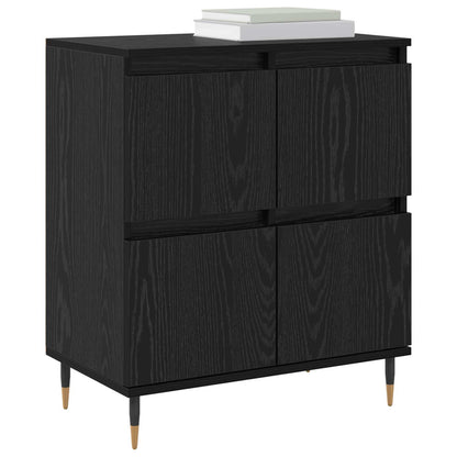 Sideboard Schwarz Eichen-Optik 60 x 35 x 70 cm