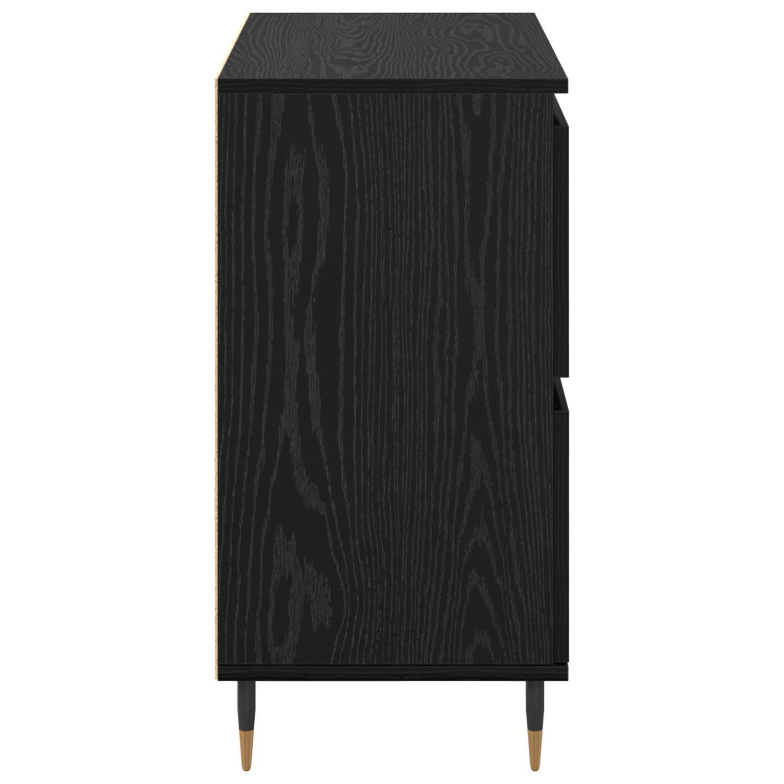 Sideboard Schwarz Eichen-Optik 60 x 35 x 70 cm