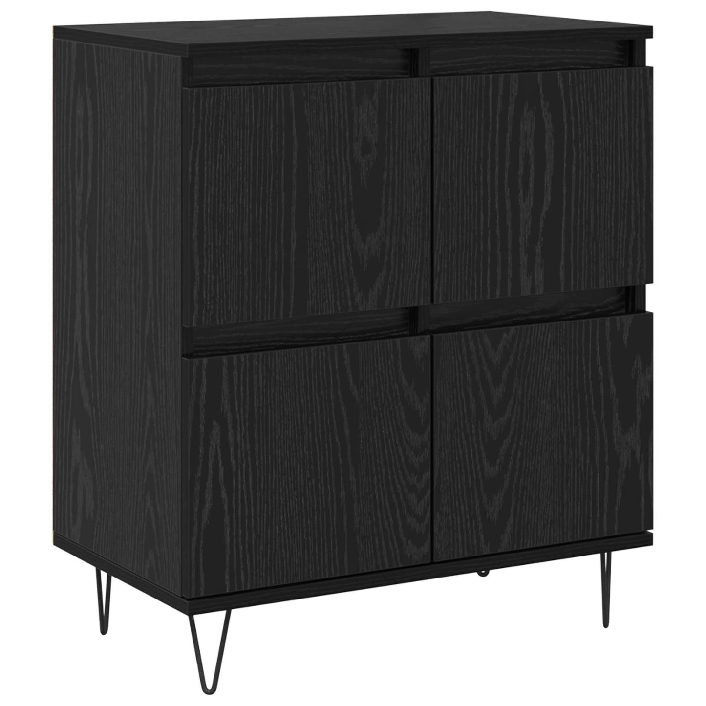 Sideboard Schwarz Eichen-Optik 60 x 35 x 70 cm