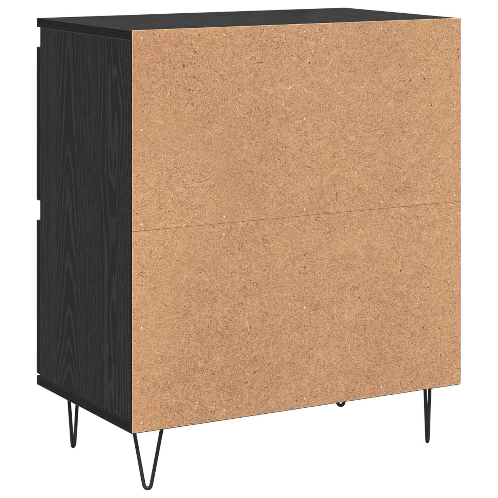 Sideboard Schwarz Eichen-Optik 60 x 35 x 70 cm