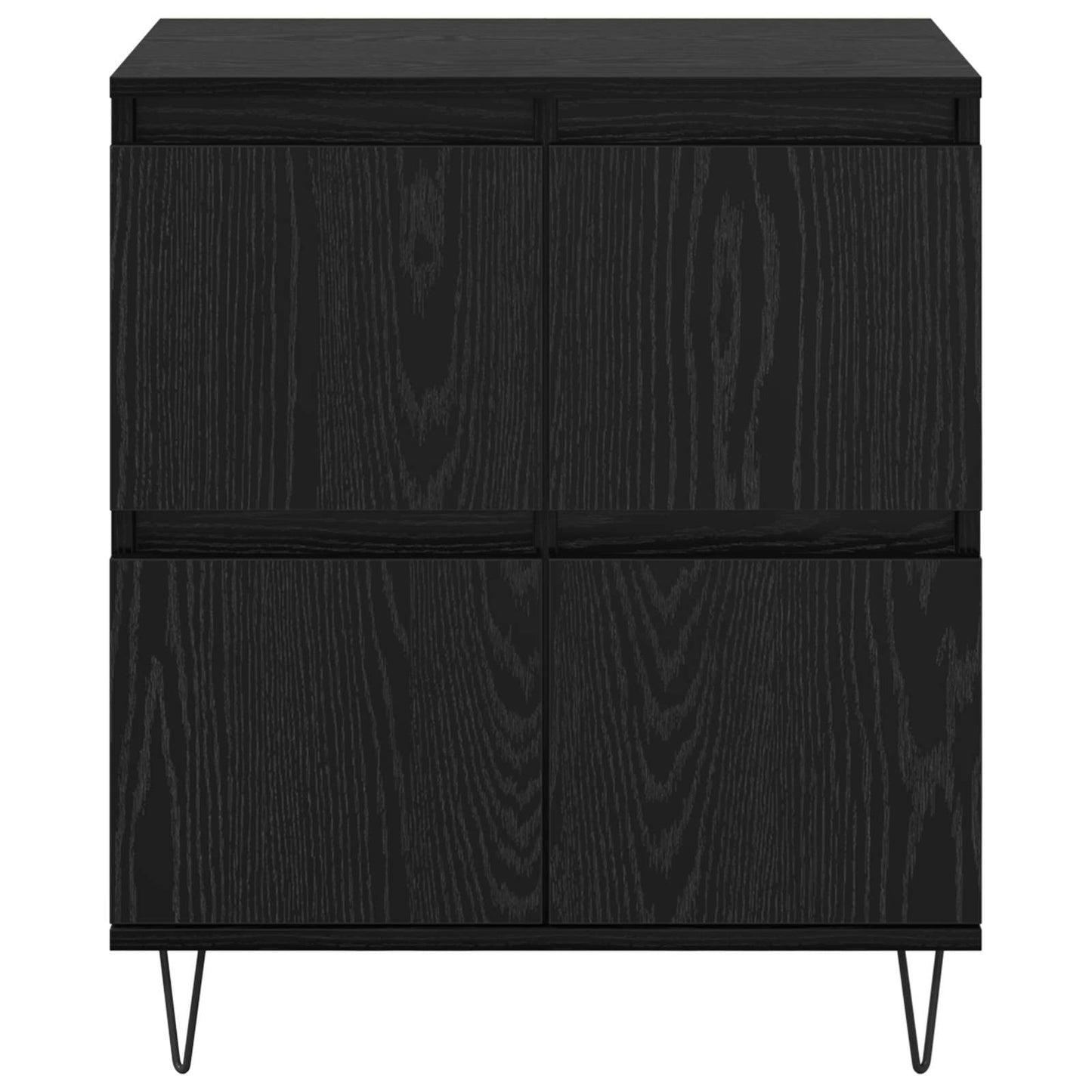 Sideboard Schwarz Eichen-Optik 60 x 35 x 70 cm