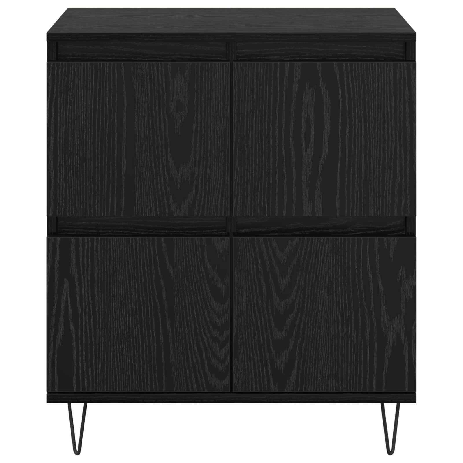 Sideboard Schwarz Eichen-Optik 60 x 35 x 70 cm