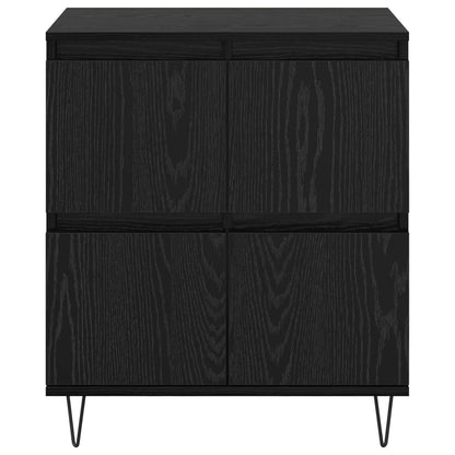 Sideboard Schwarz Eichen-Optik 60 x 35 x 70 cm