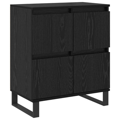 Sideboard Schwarz Eichen-Optik 60 x 35 x 70 cm