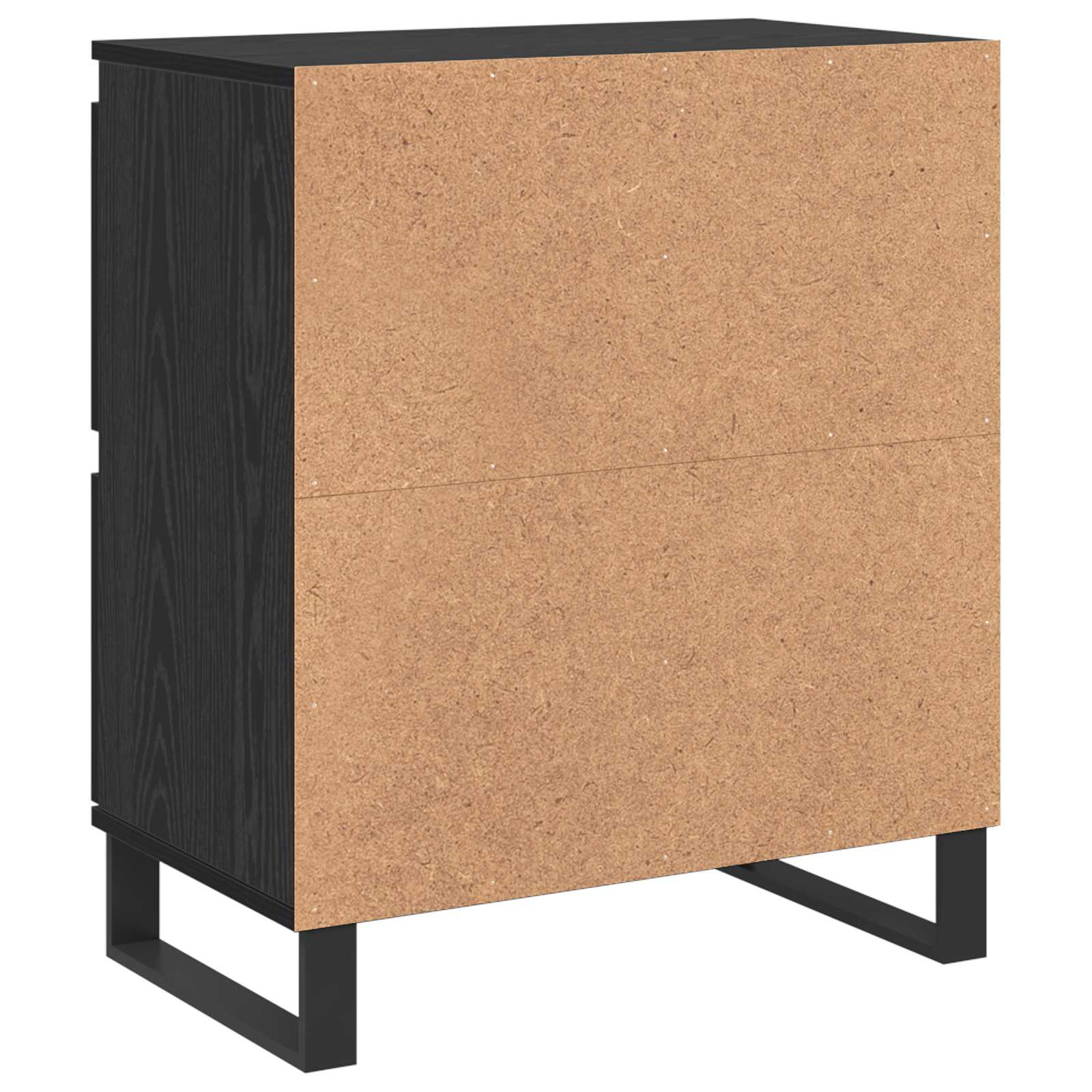 Sideboard Schwarz Eichen-Optik 60 x 35 x 70 cm