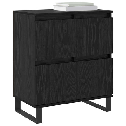 Sideboard Schwarz Eichen-Optik 60 x 35 x 70 cm
