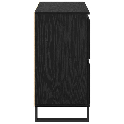 Sideboard Schwarz Eichen-Optik 60 x 35 x 70 cm