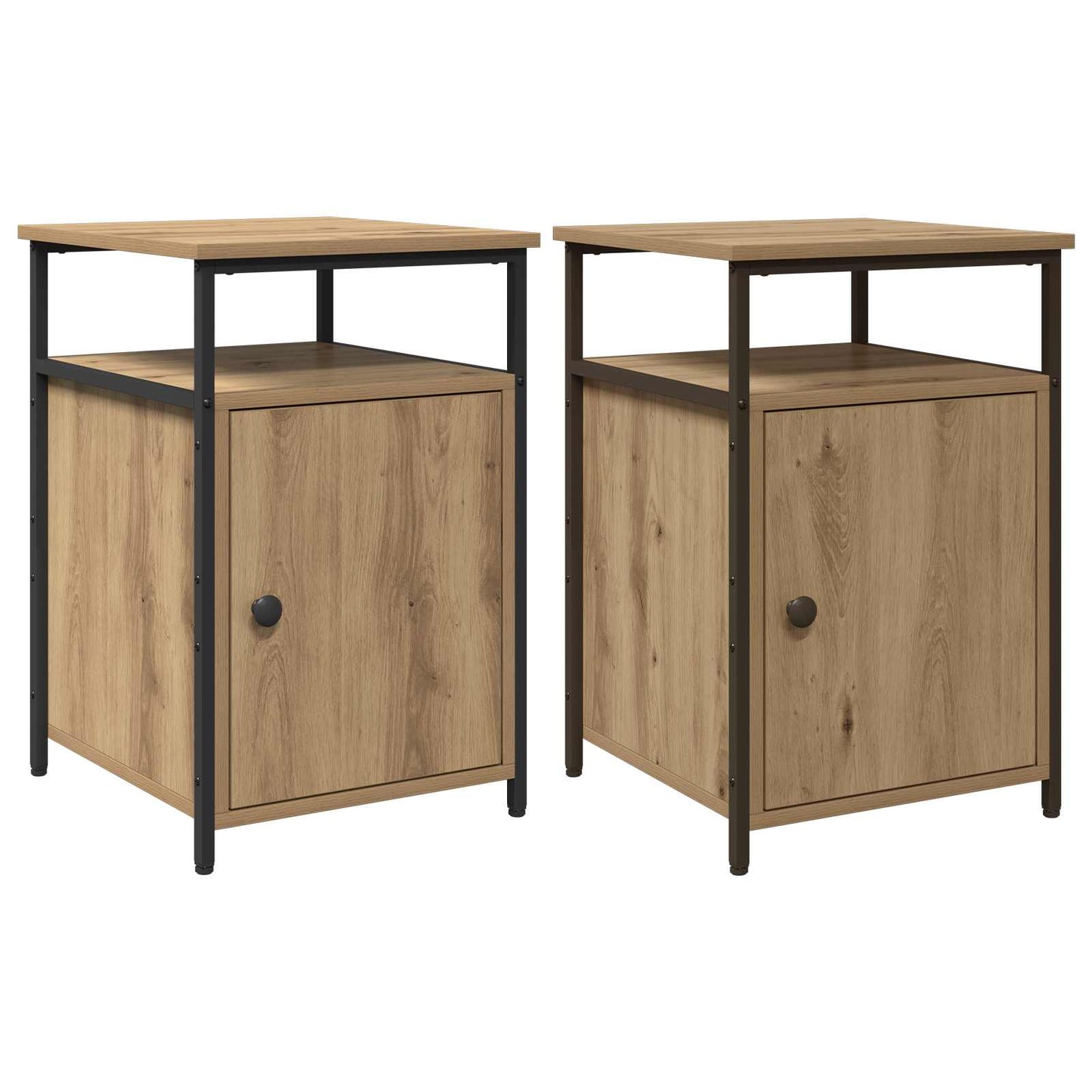 Nachttisch 2 stk. Artisan-Eiche Holzwerkstoff