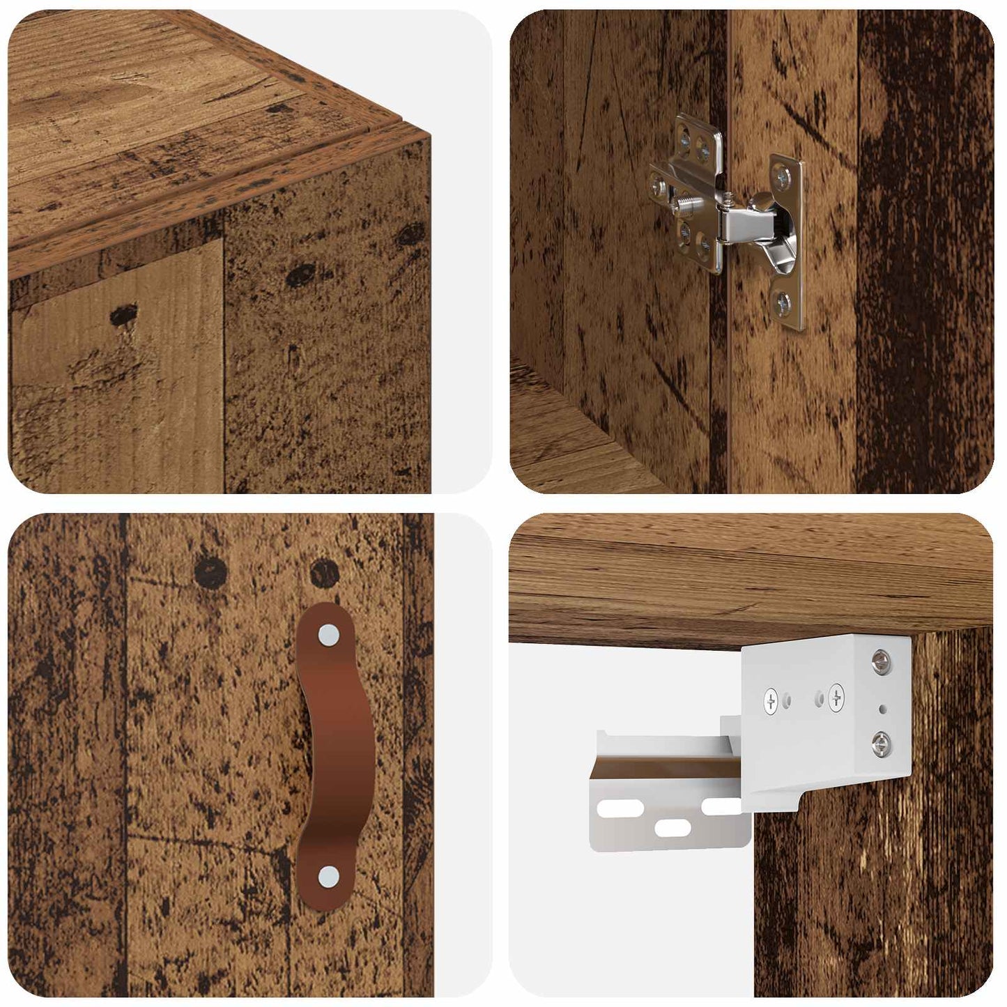 Wandschrank Altholz 69,5 x 34 x 90 cm Holzwerkstoff