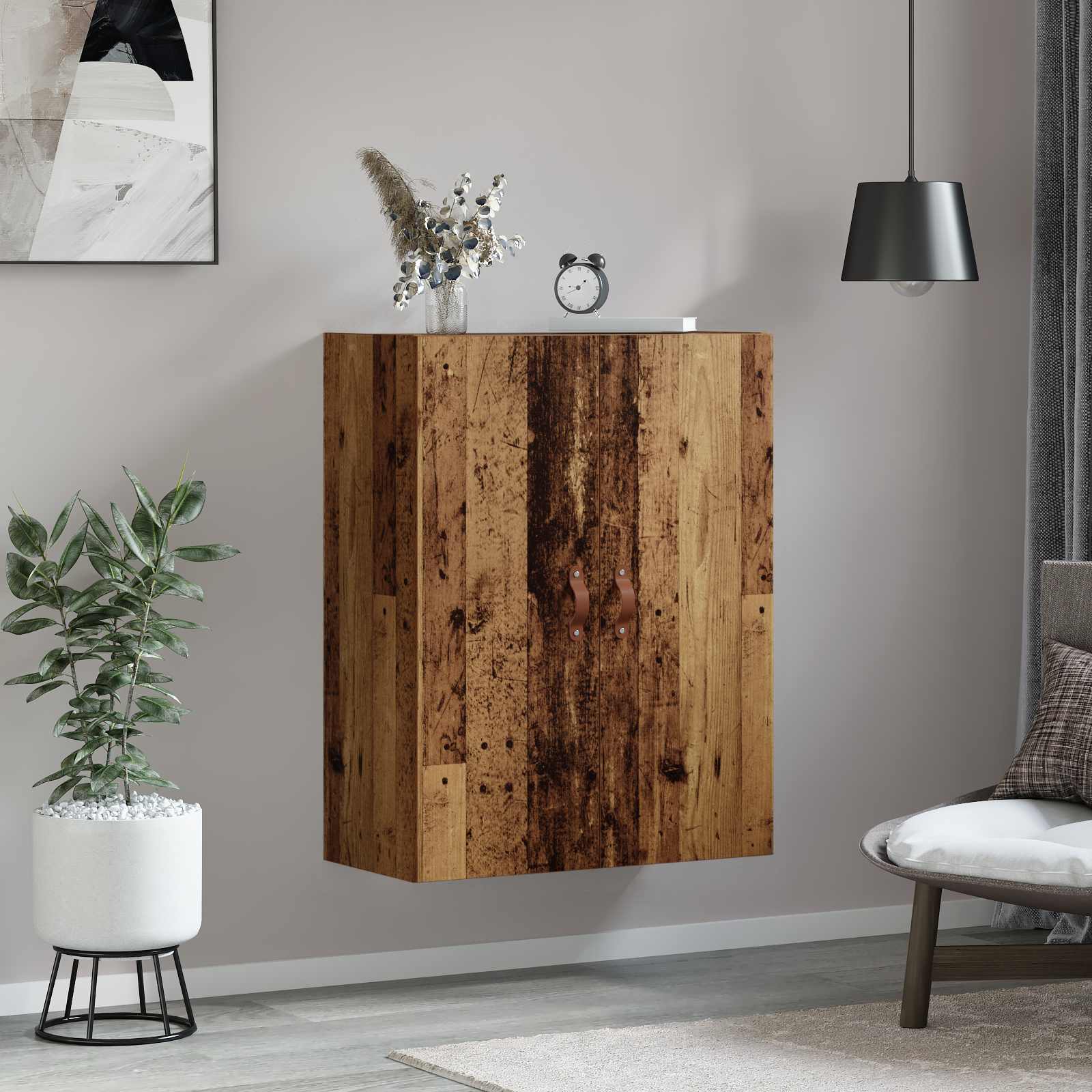 Wandschrank Altholz 69,5 x 34 x 90 cm Holzwerkstoff