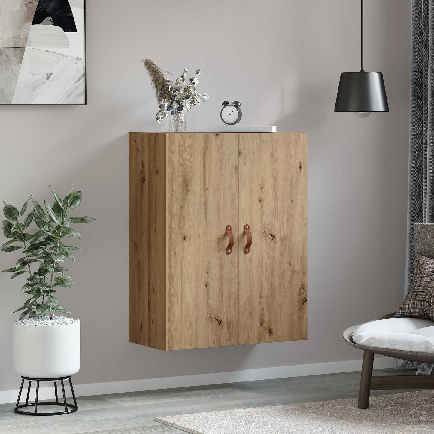 Wandschrank Artisan-Eiche 69,5 x 34 x 90 cm Holzwerkstoff