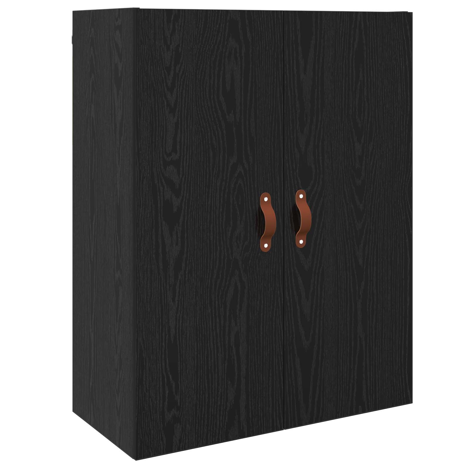 Wandschrank Schwarz Eichen-Optik 69,5 x 34 x 90 cm