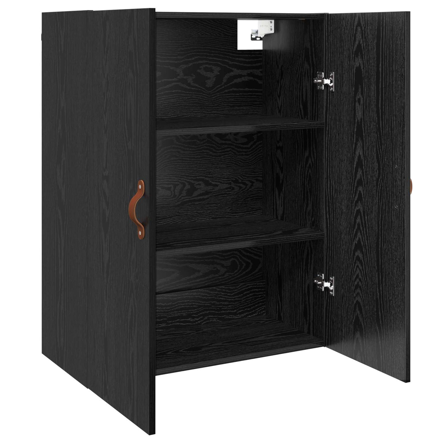 Wandschrank Schwarz Eichen-Optik 69,5 x 34 x 90 cm