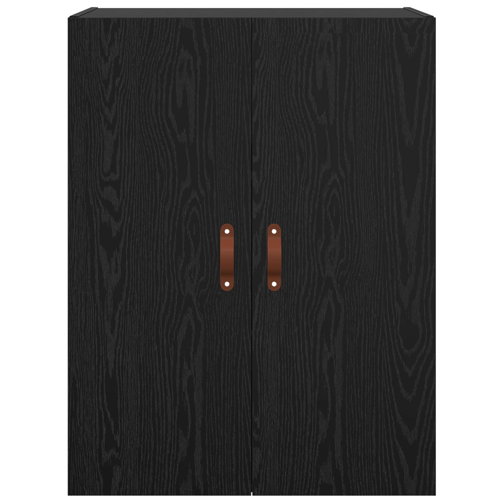 Wandschrank Schwarz Eichen-Optik 69,5 x 34 x 90 cm