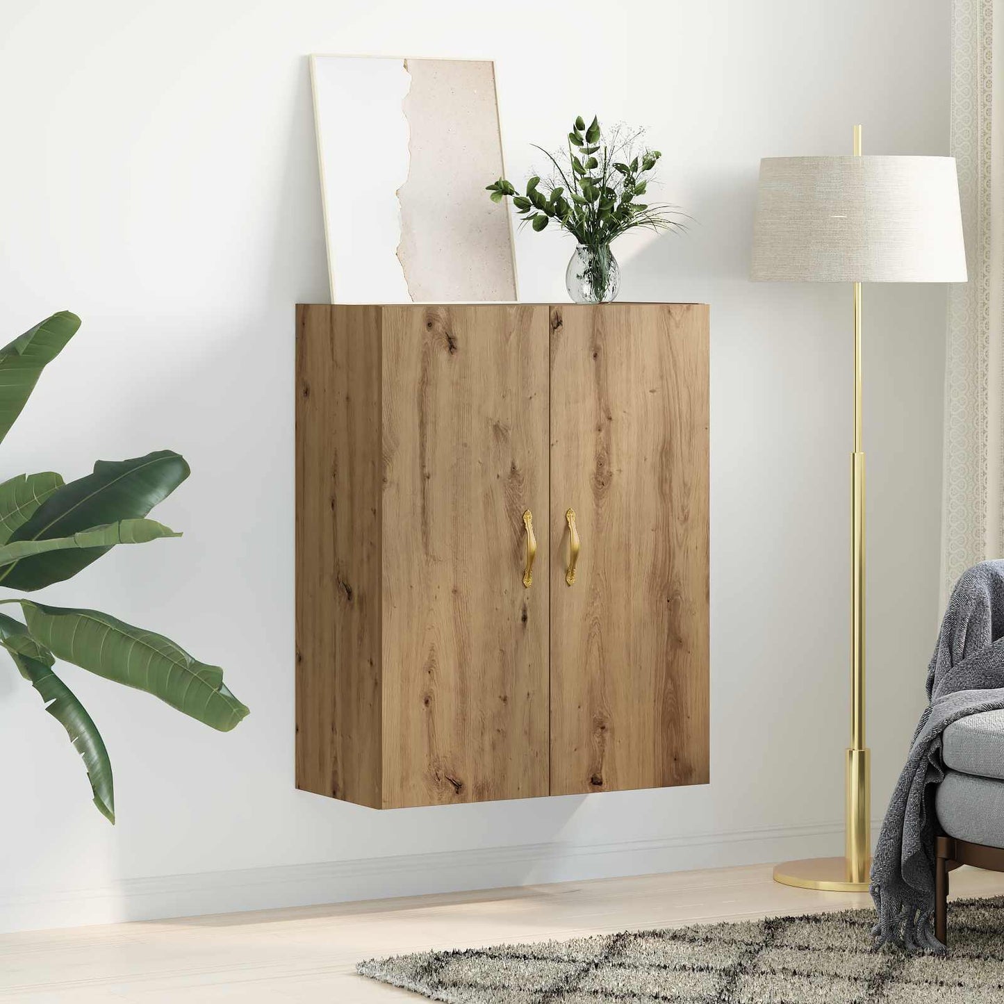 Wandschrank Artisan-Eiche 69,5 x 34 x 90 cm Holzwerkstoff