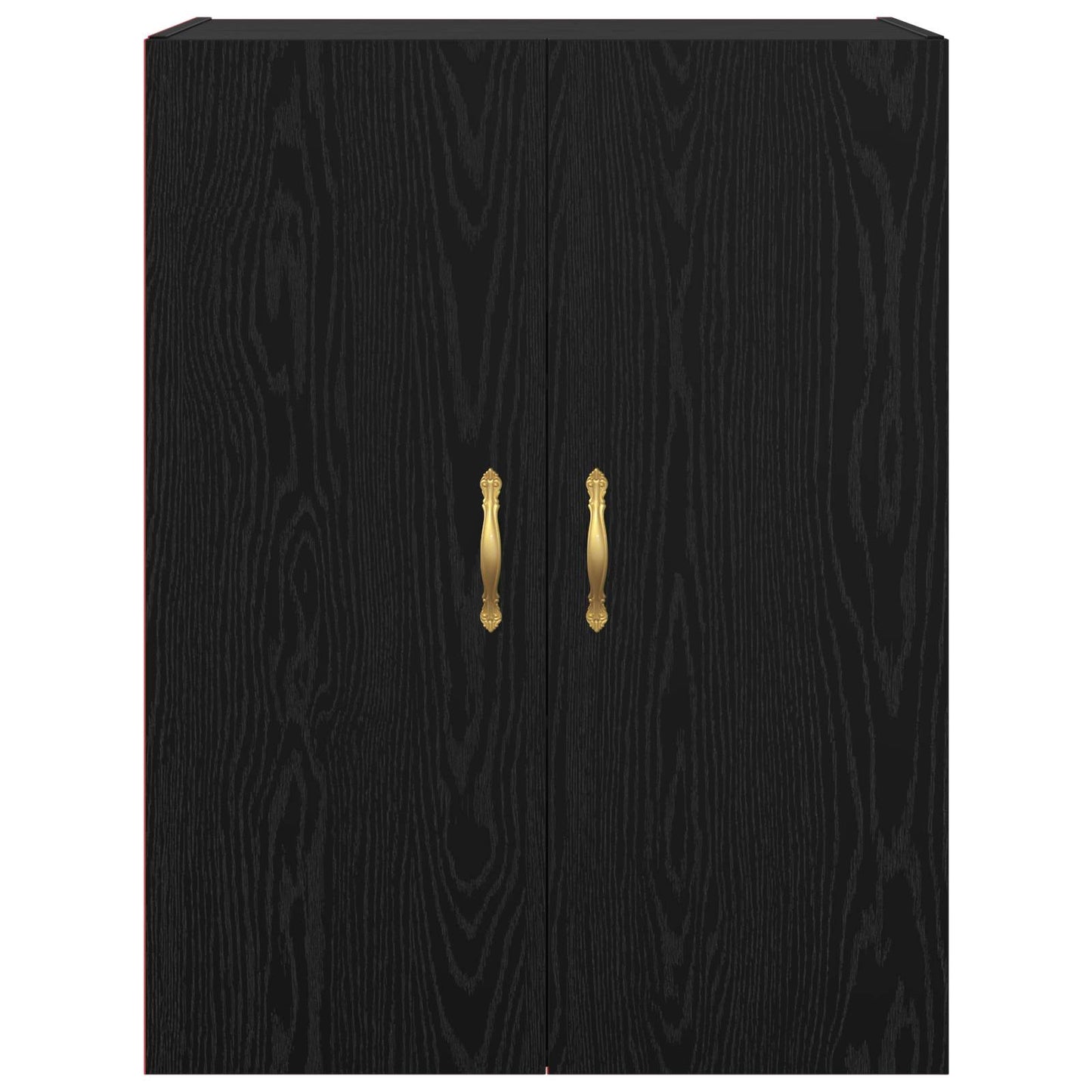 Wandschrank Schwarz Eichen-Optik 69,5 x 34 x 90 cm
