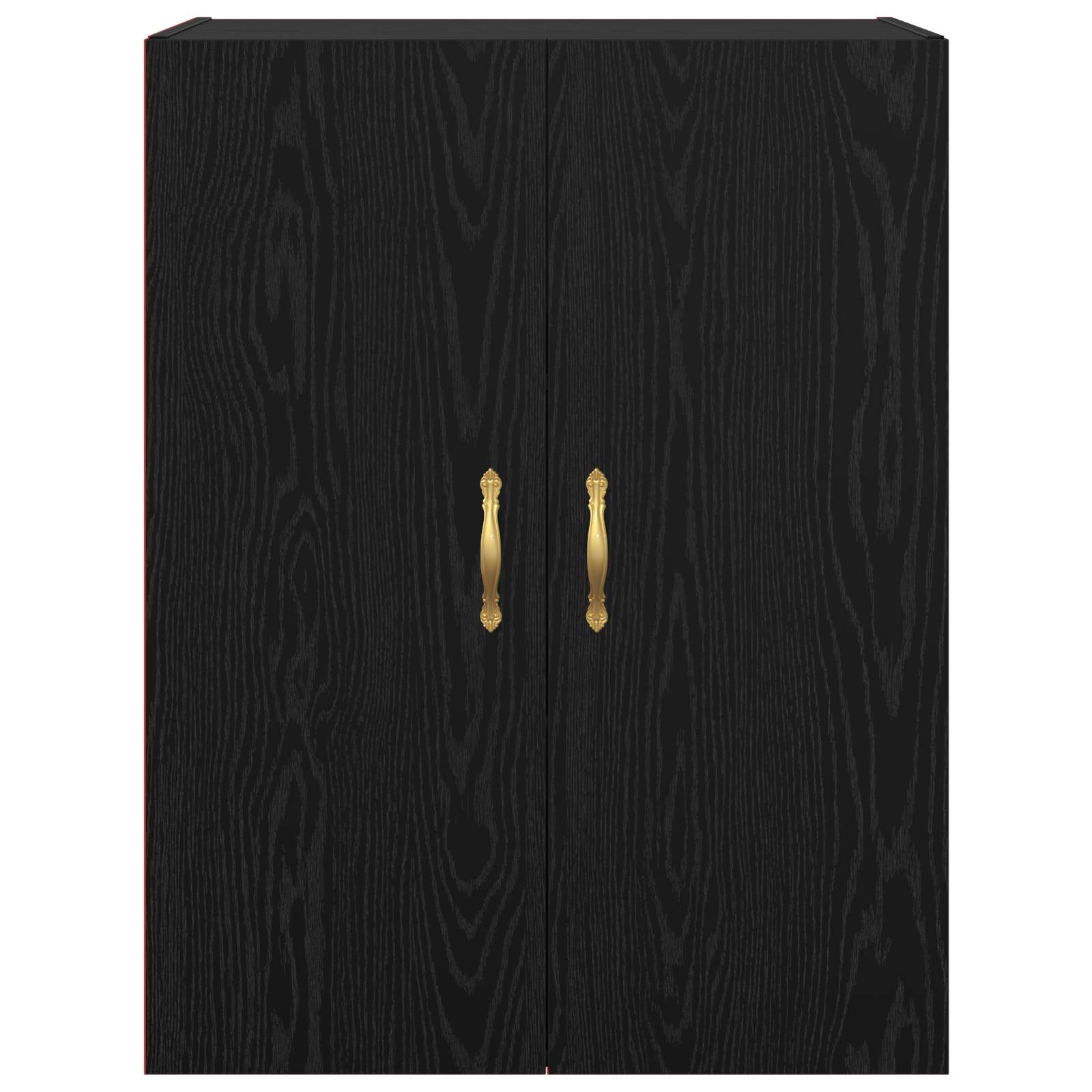 Wandschrank Schwarz Eichen-Optik 69,5 x 34 x 90 cm