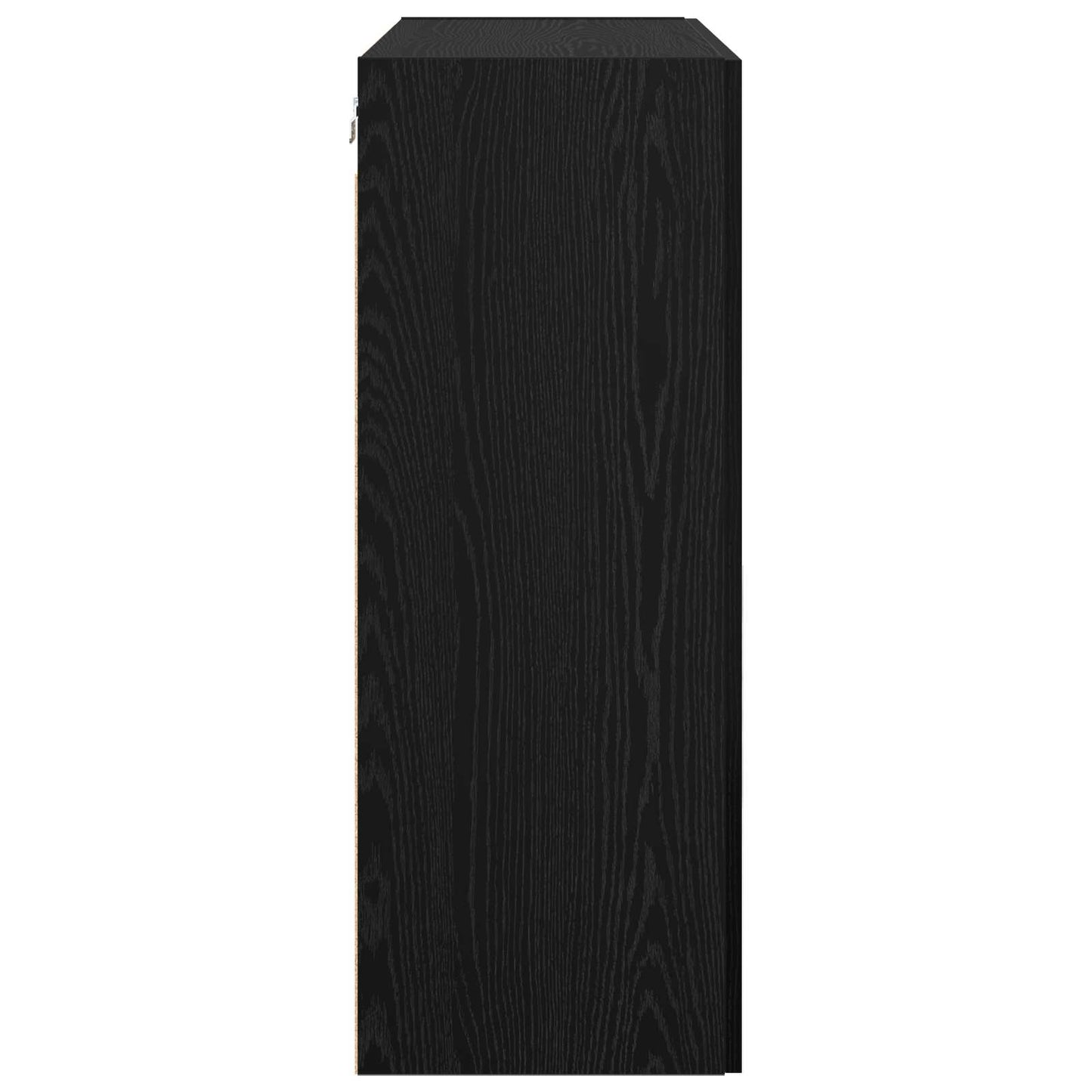 Wandschrank Schwarz Eichen-Optik 69,5 x 34 x 90 cm