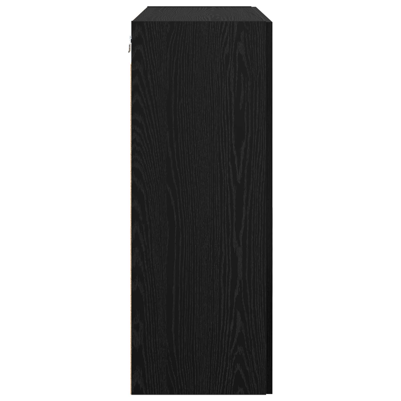 Wandschrank Schwarz Eichen-Optik 69,5 x 34 x 90 cm