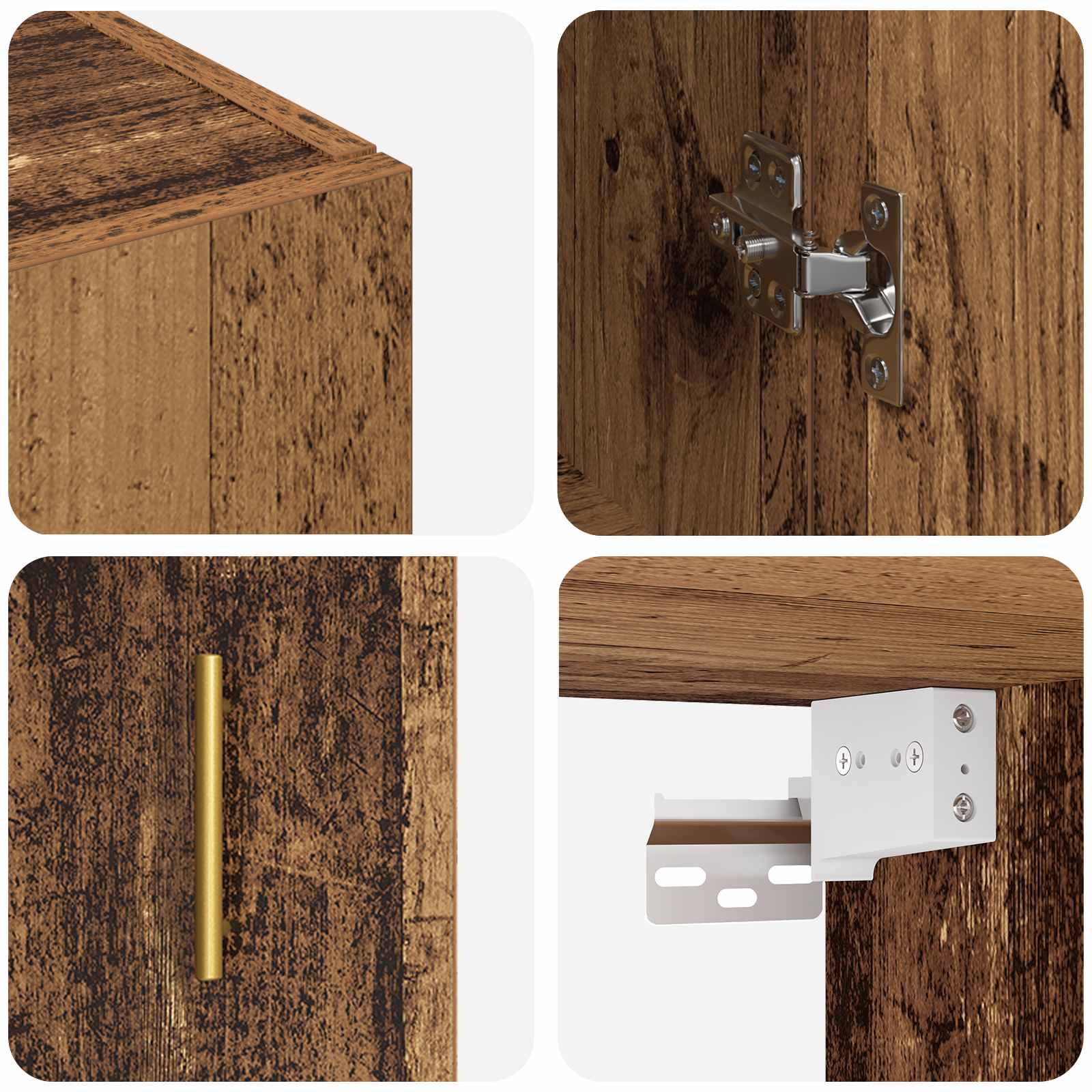Wandschrank Altholz 69,5 x 34 x 90 cm Holzwerkstoff