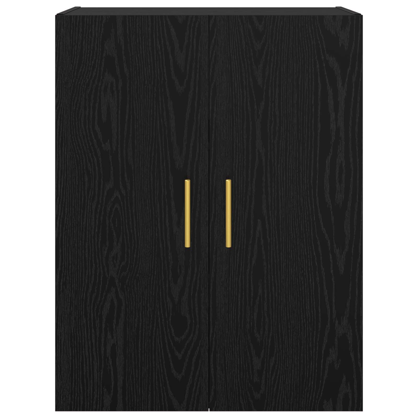 Wandschrank Schwarz Eichen-Optik 69,5 x 34 x 90 cm