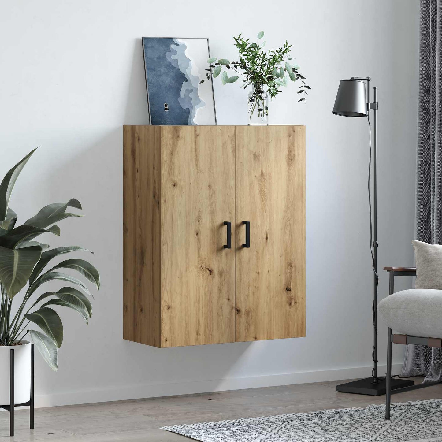 Wandschrank Artisan-Eiche 69,5 x 34 x 90 cm Holzwerkstoff
