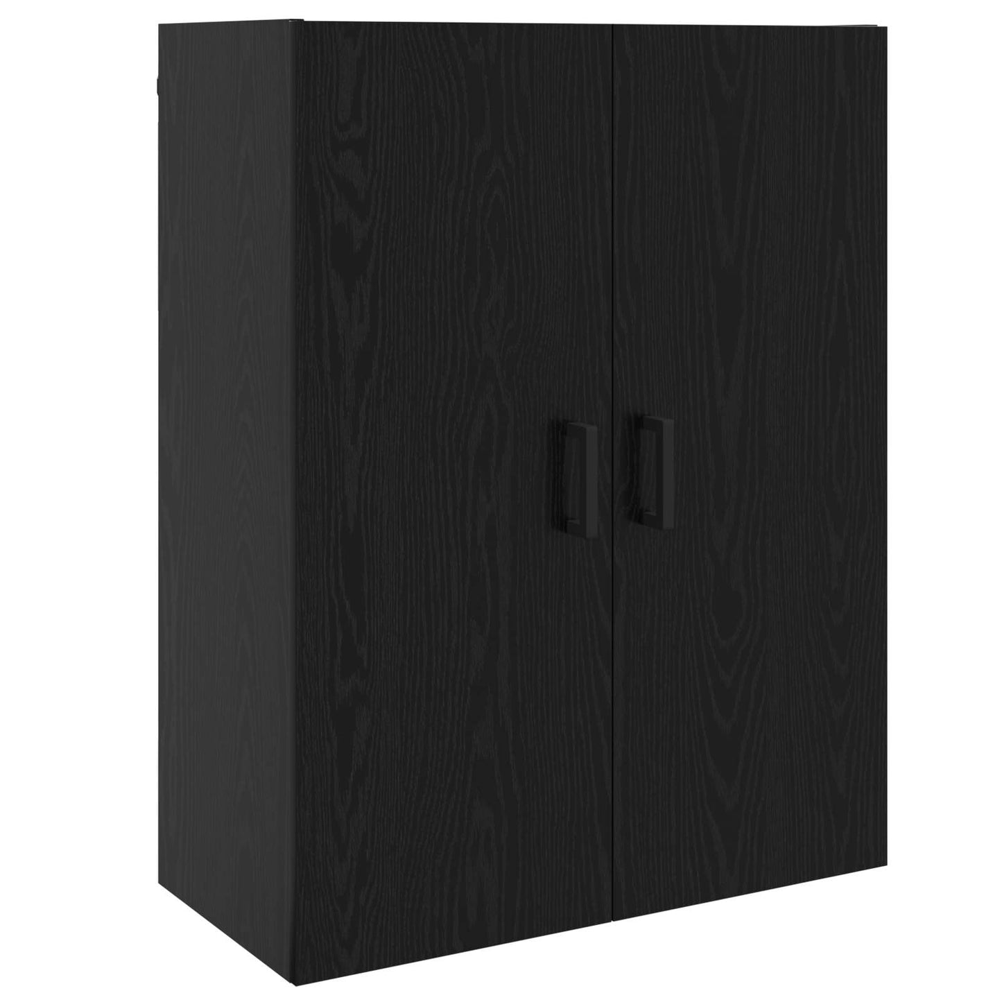 Wandschrank Schwarz Eichen-Optik 69,5 x 34 x 90 cm