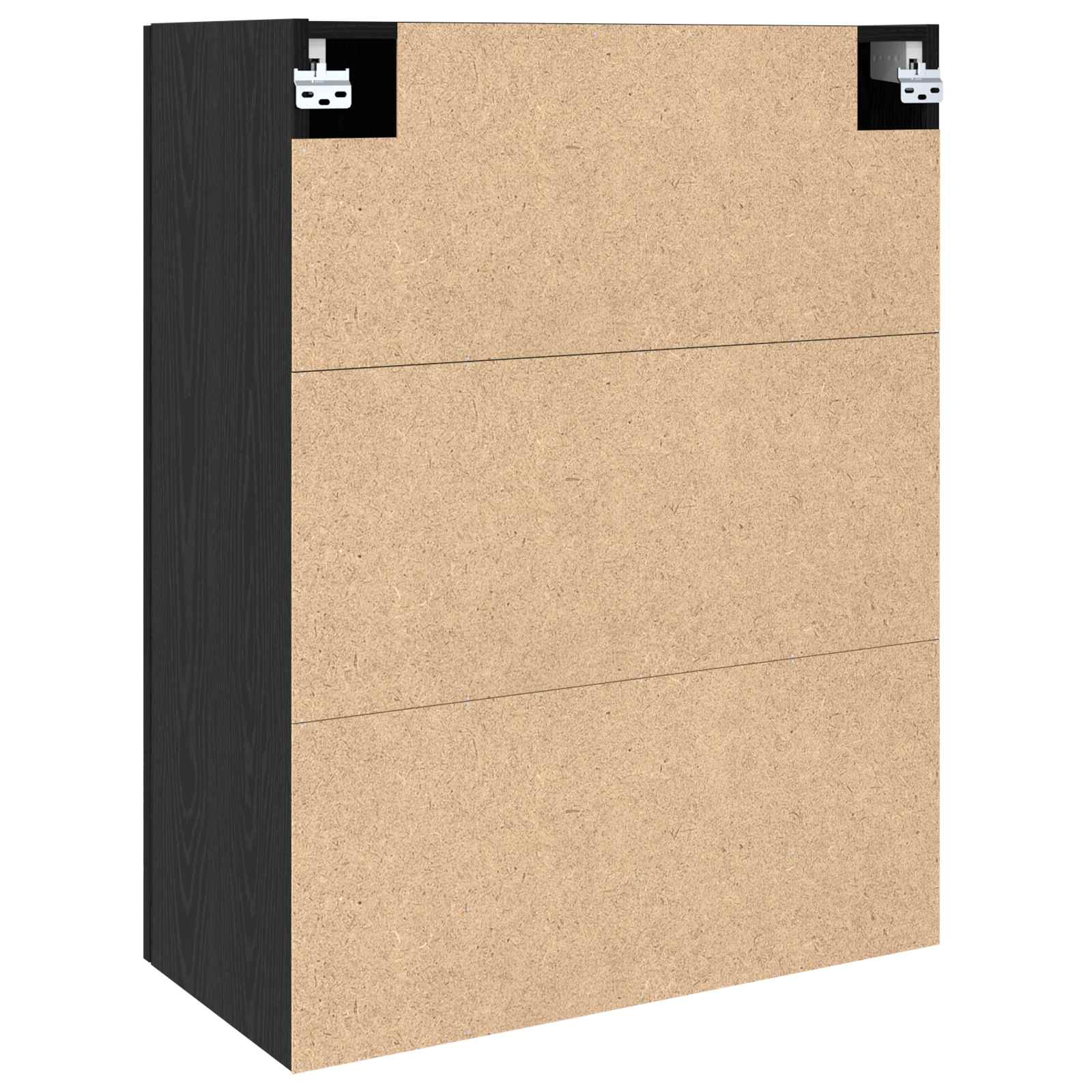 Wandschrank Schwarz Eichen-Optik 69,5 x 34 x 90 cm